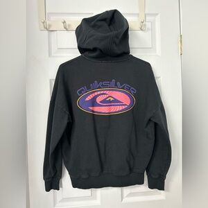 Roxy Black Zip-Up Hoodie with Quicksilver Logo